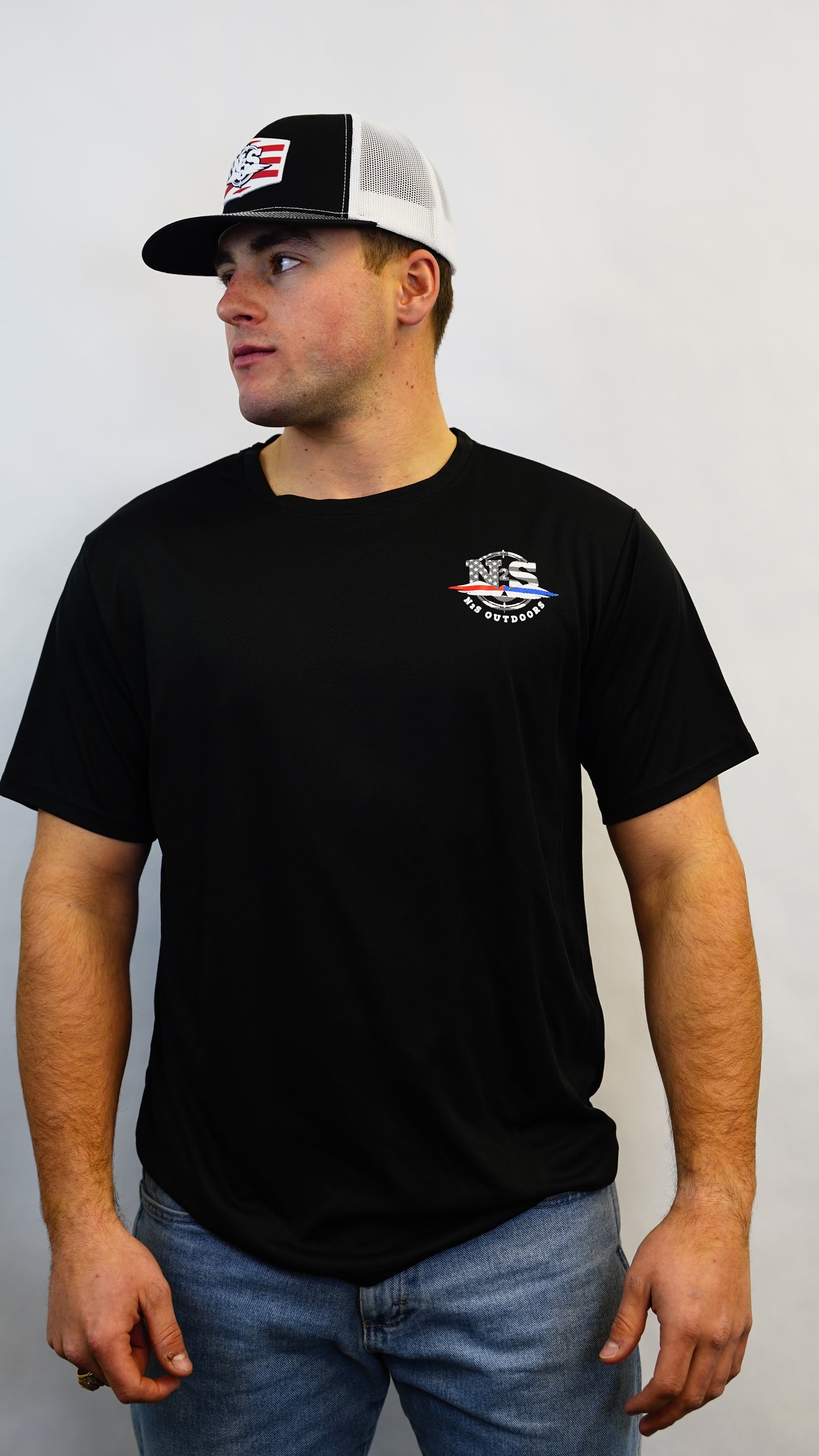 N2S Thin Blue/Red Line Performance T shirt