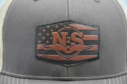 Leather American Flag Hat