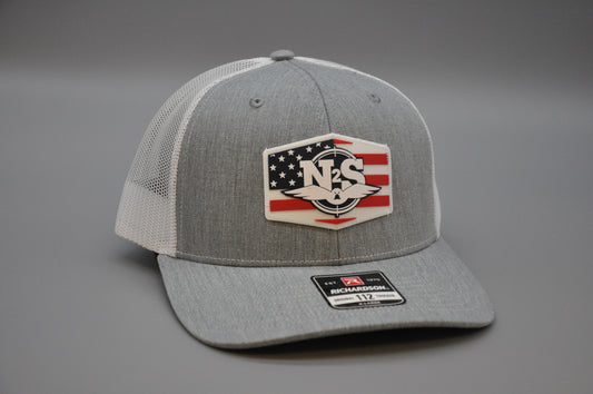 N2S Angry Duck PVC American Flag Patch Richardson 112 XL Trucker Cap
