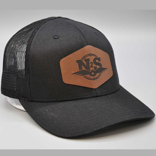 9 Line Black/Black Leather Angry Duck Patch